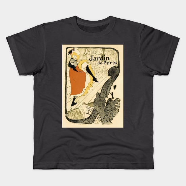 Jane Avril by Toulouse-Lautrec Kids T-Shirt by MasterpieceCafe
